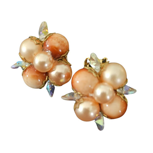 Clip Color Pearl Earrings